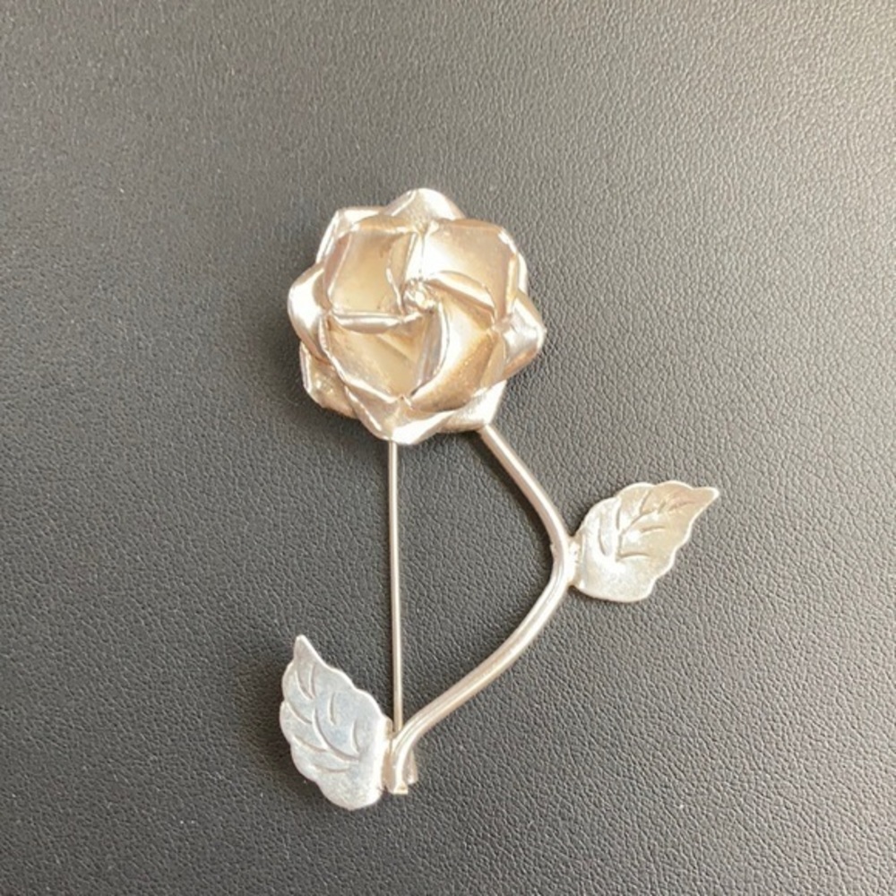 Vintage Taxco sterling 925 rose pin